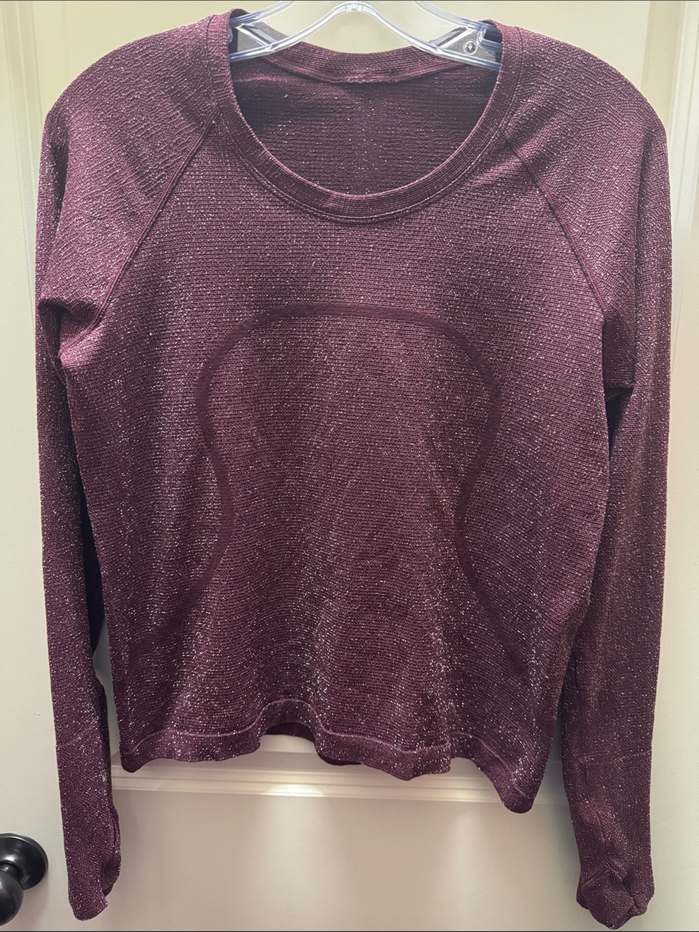 lululemon athletica Long Sleeve Top in Burgundy Sparkle